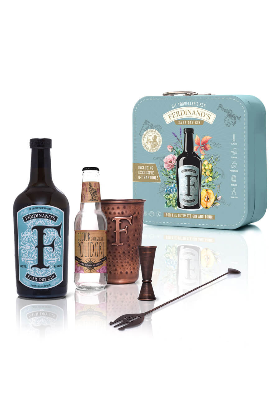 Ferdinands Travellers Set - (Dr. Polidori Dry Tonic 0,2 Liter und Saar Dry Gin 0,5 Liter 44,0 % Vol.)