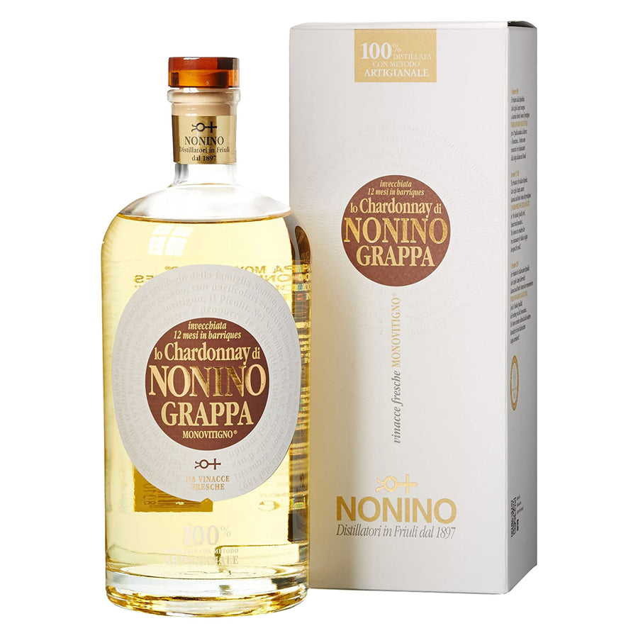 Grappa Nonino lo Chardonnay 12 Jahre in Geschenkbox